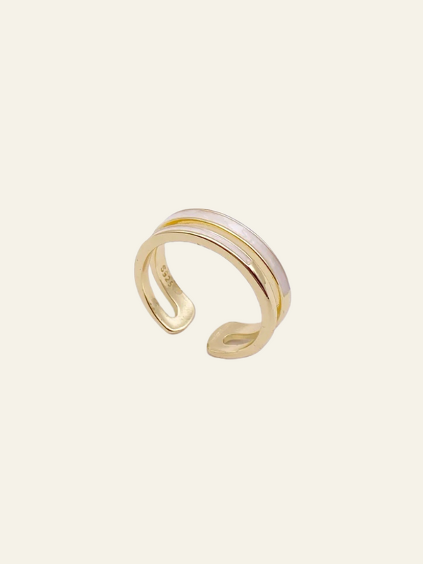 Drop Glazed Gold Ring