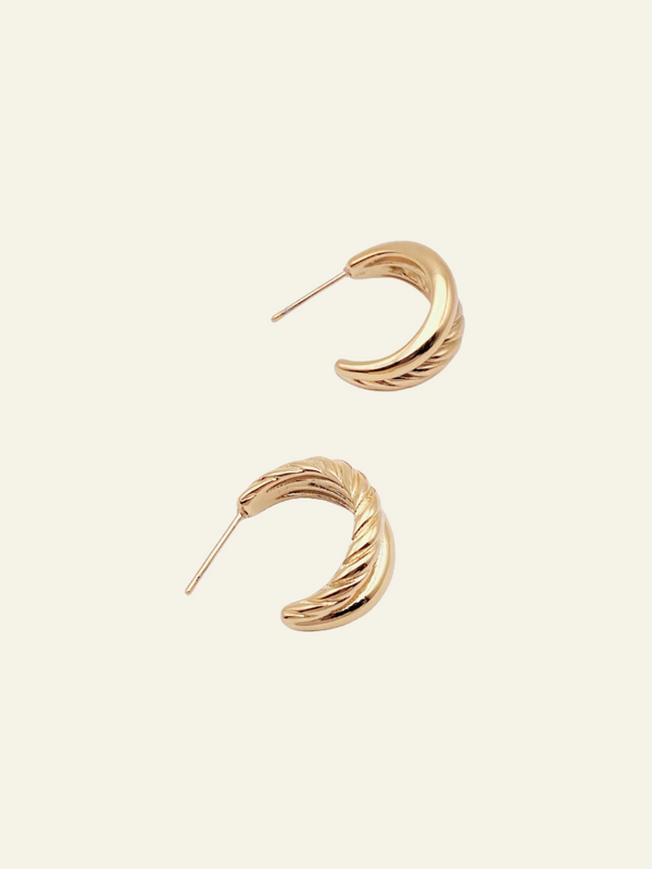 Double Twist “C” Earrings