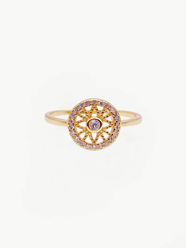 18K Star Compass Ring