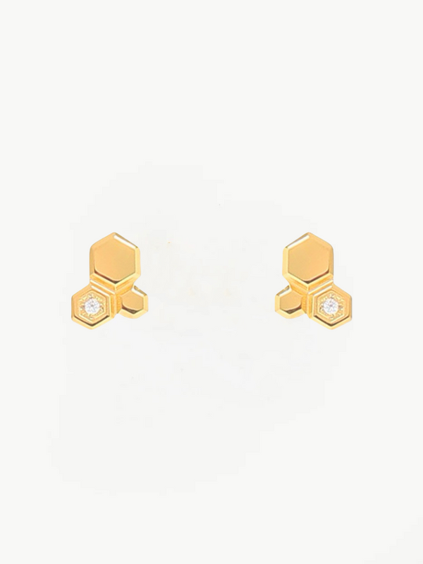 Beehive Stud Earrings