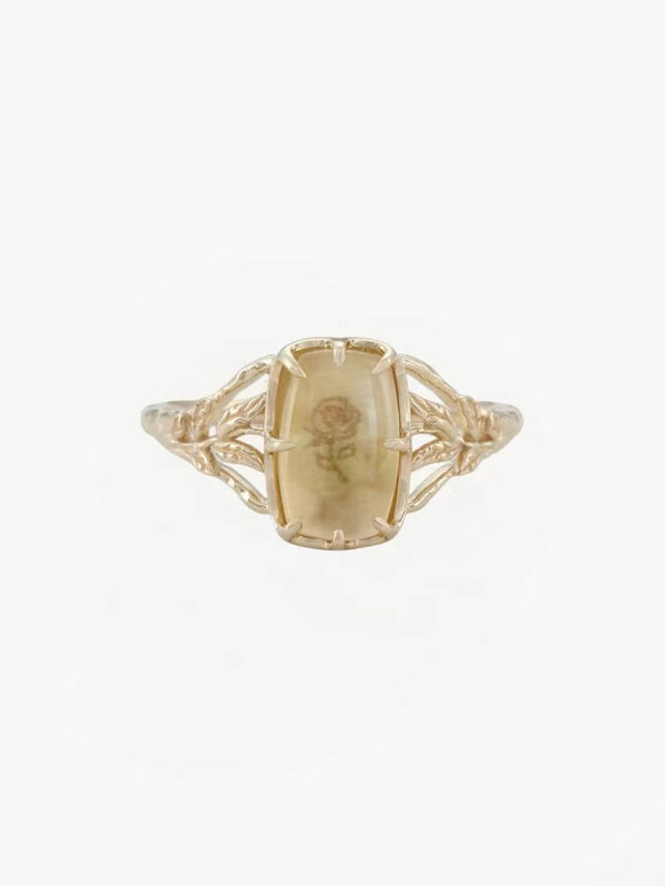 14K  Rose Citrine Ring