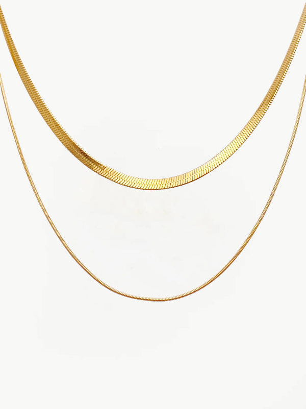 Double Layered Snake Bone Chain