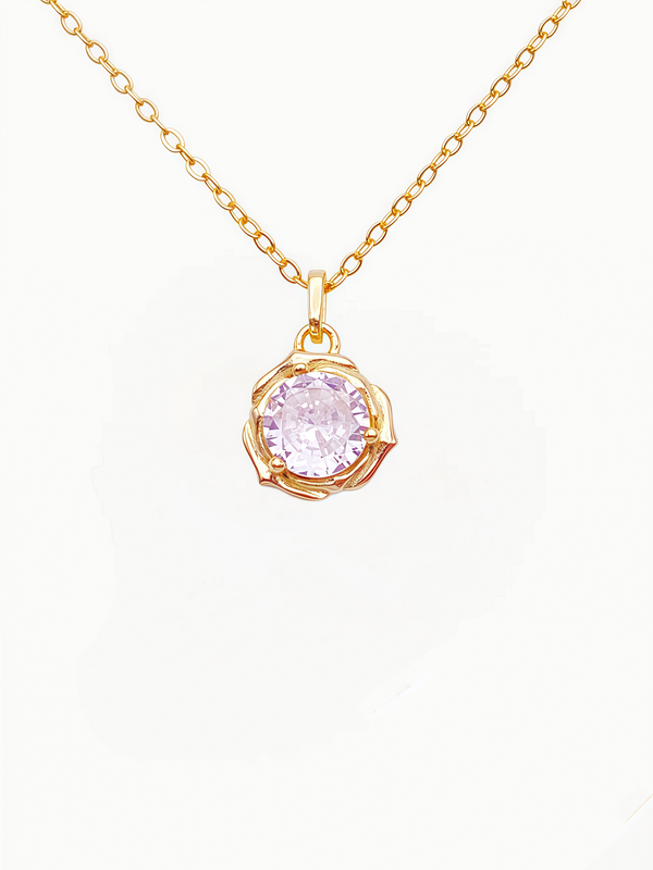 Diamond Rose Necklace