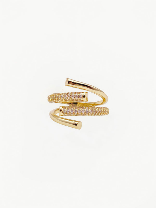 Multi-layer Interlaced Zircon Ring