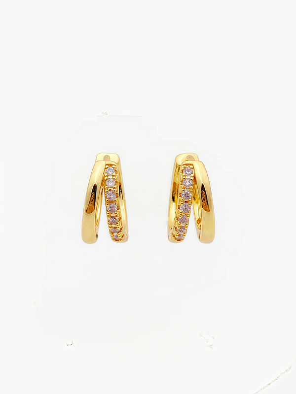 Double Zircon Earrings